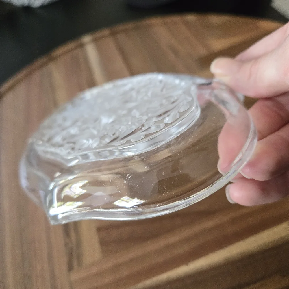 Solid glass trinket dish